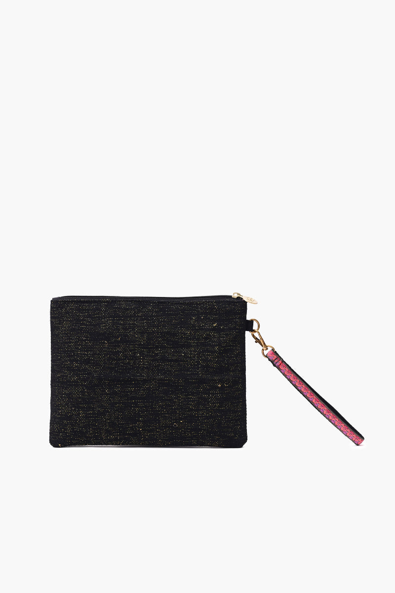 M Personalized Initial Embellished Wristlet Pouch