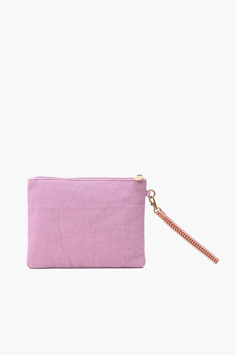 X Personalized Initial Embellished Wristlet Pouch