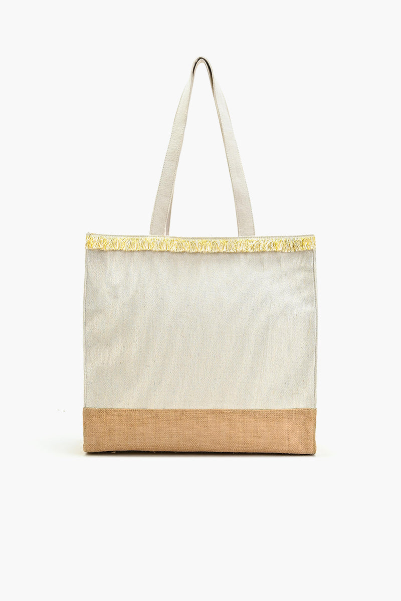 America outlets & beyond jute tote bag