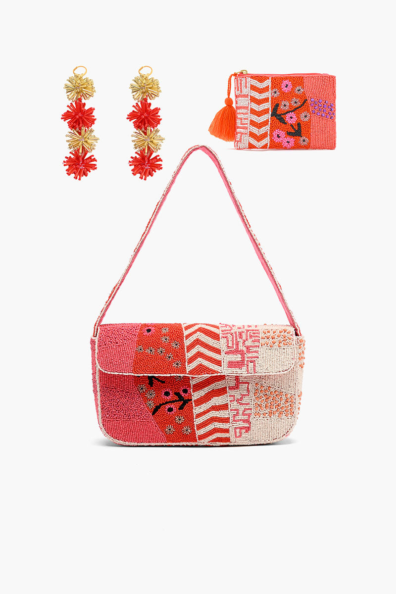 Tigerlily Glam Beaded Shoulder Bag Trio