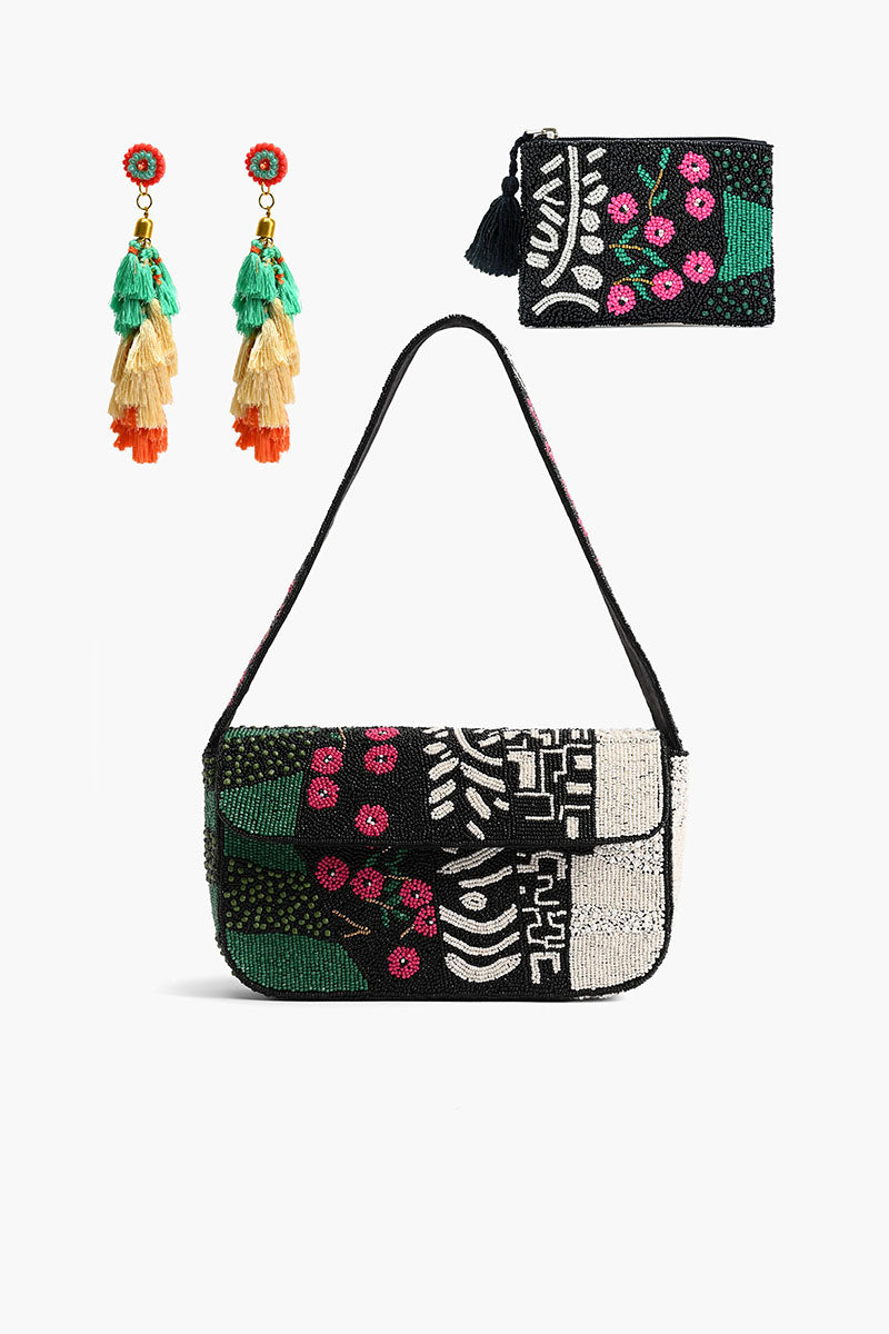 Enchanted Elegance Beaded Shoulder Bag Trio