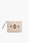 Geo Lilac Embellished Pouch