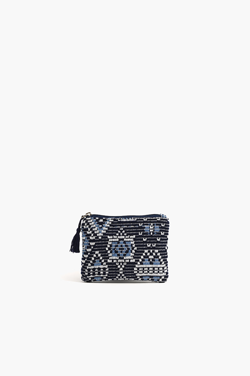 Navy Aztec Coin Pouch