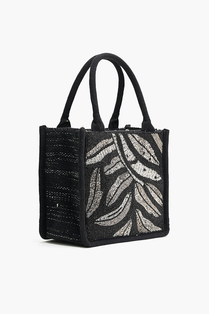 Midnight Silver Swirl Mini Tote