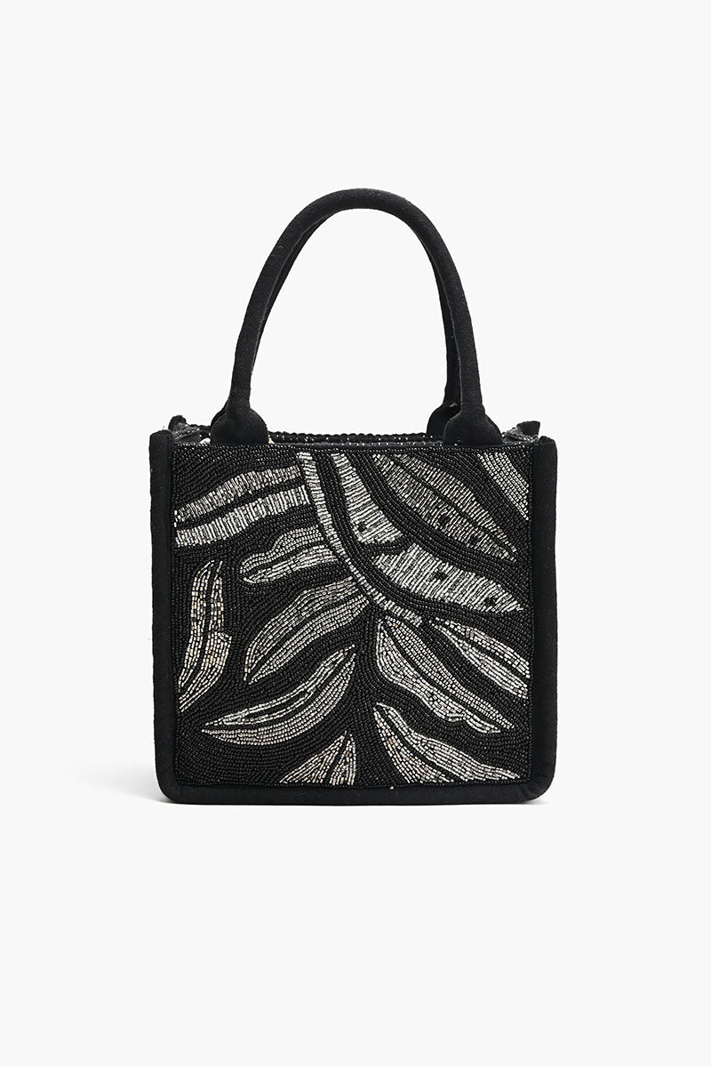 Midnight Silver Swirl Mini Tote