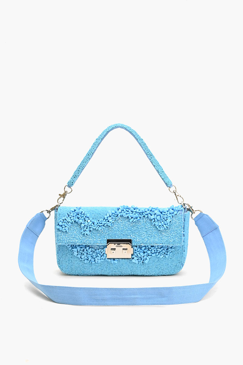 Azure Blue Skyline Shoulder Bag