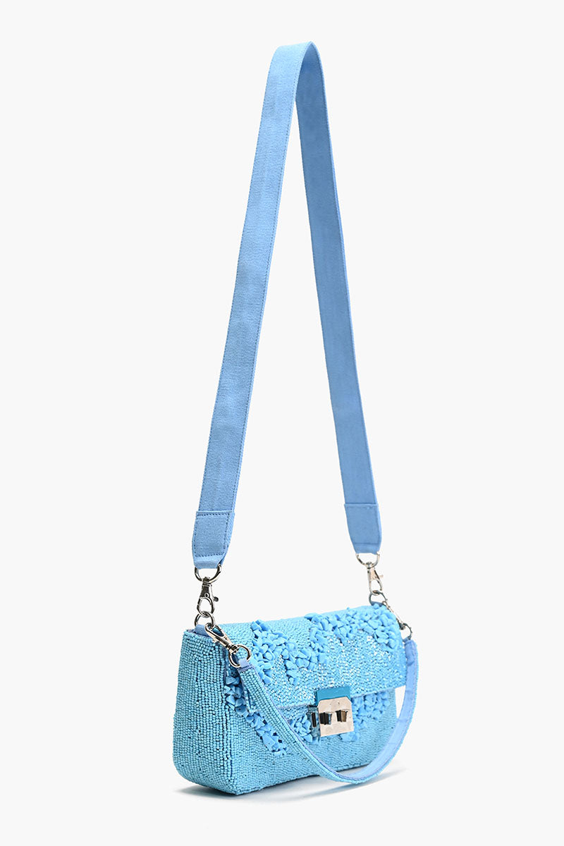 Azure Blue Skyline Shoulder Bag