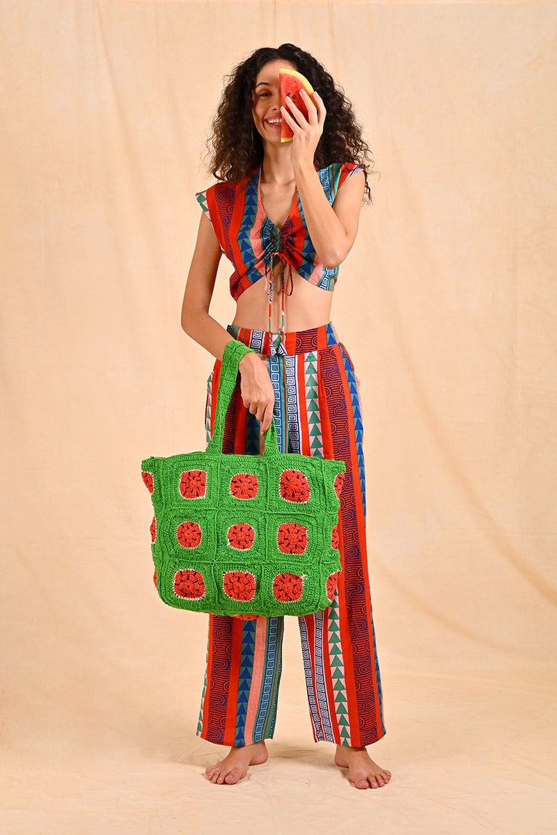 Watermelon Crochet Beach Tote