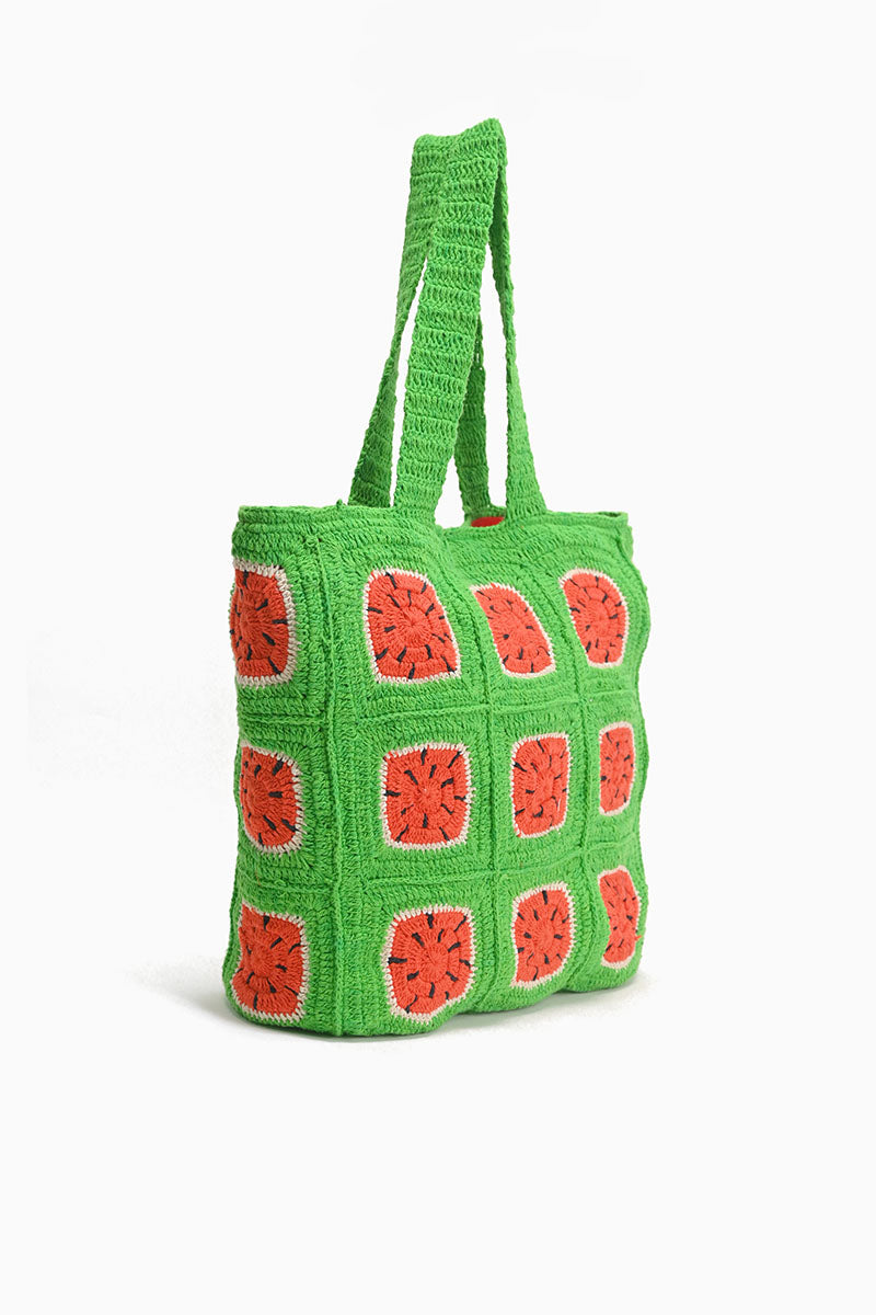 Watermelon Crochet Beach Tote