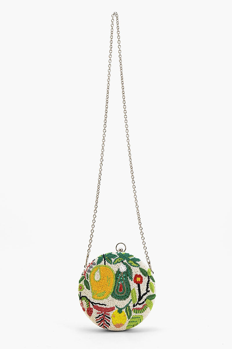 Tropical Mango Round Clutch