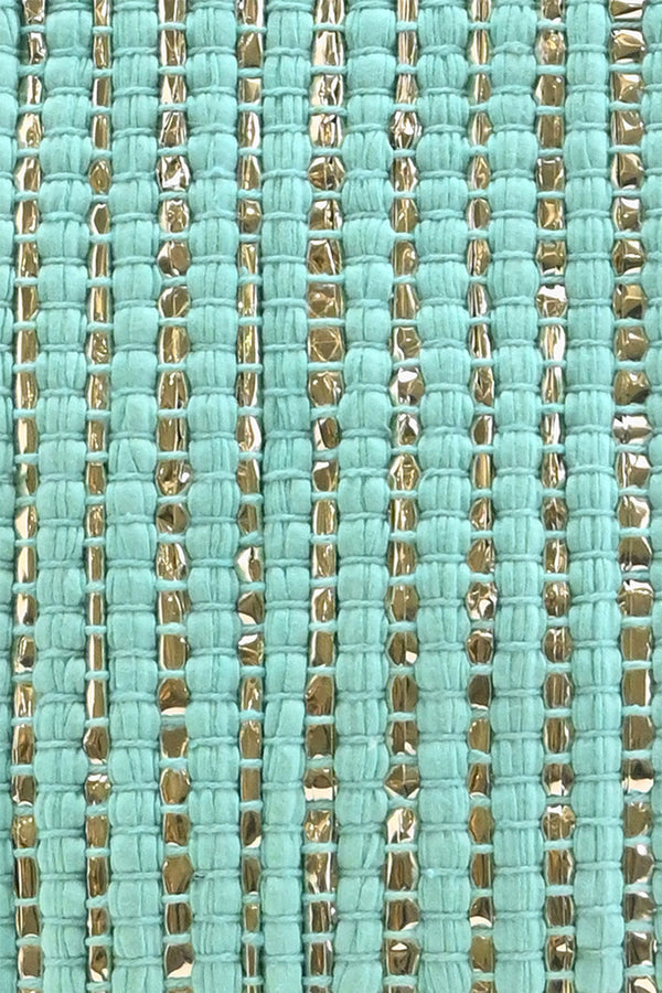 Natural Beauty Upcyled Hand Woven Mint Tote