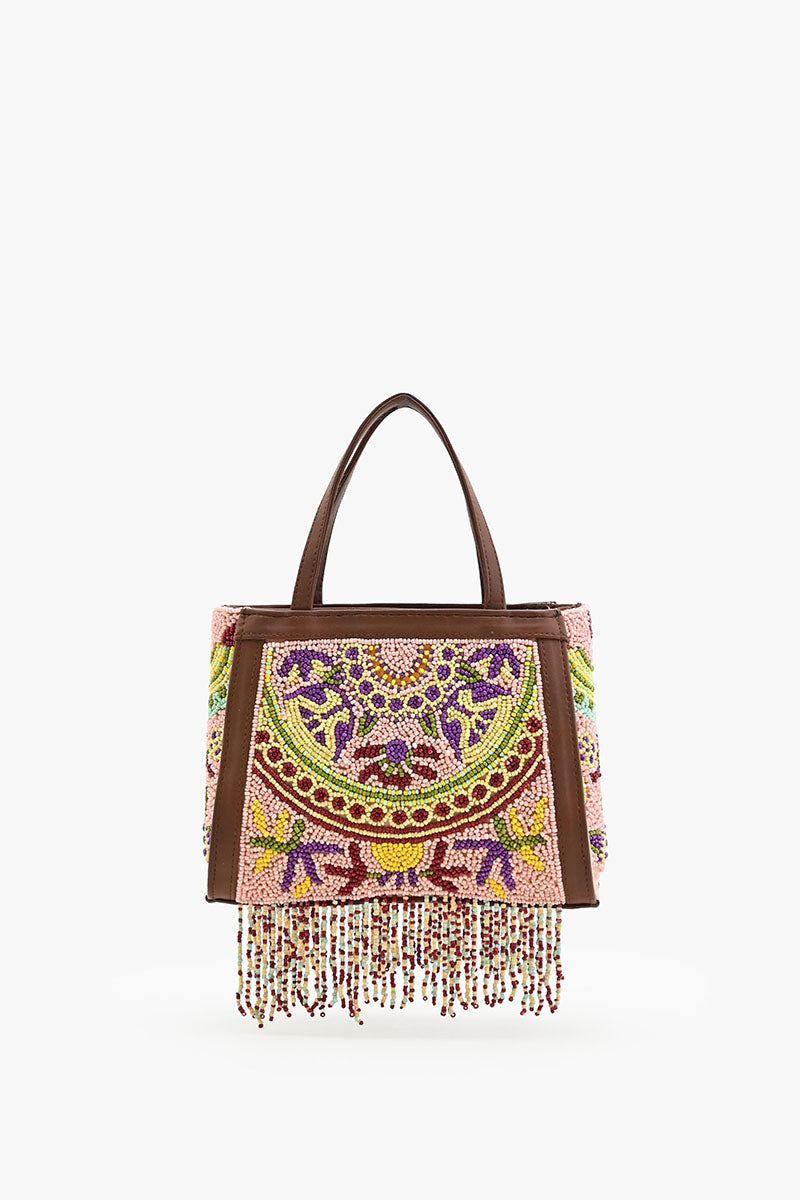 Nomad's Treasure Beaded Top Handle Bag