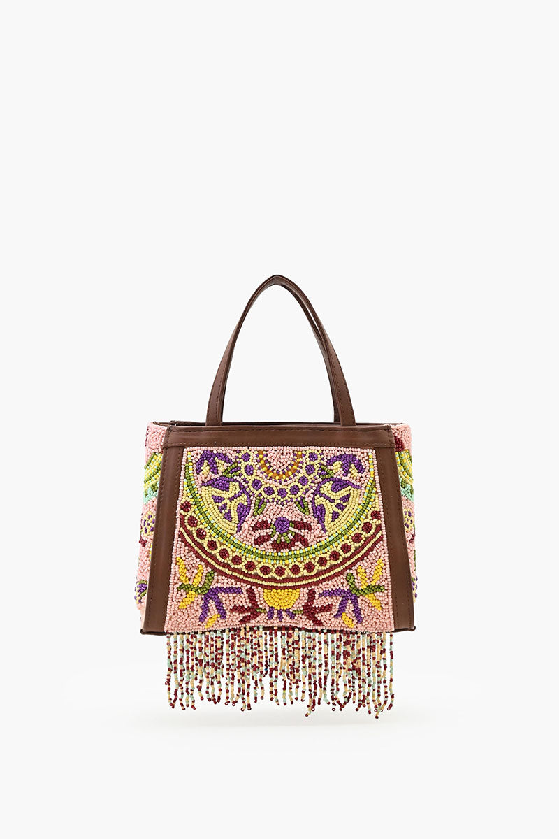 Nomad's Treasure Beaded Top Handle Bag