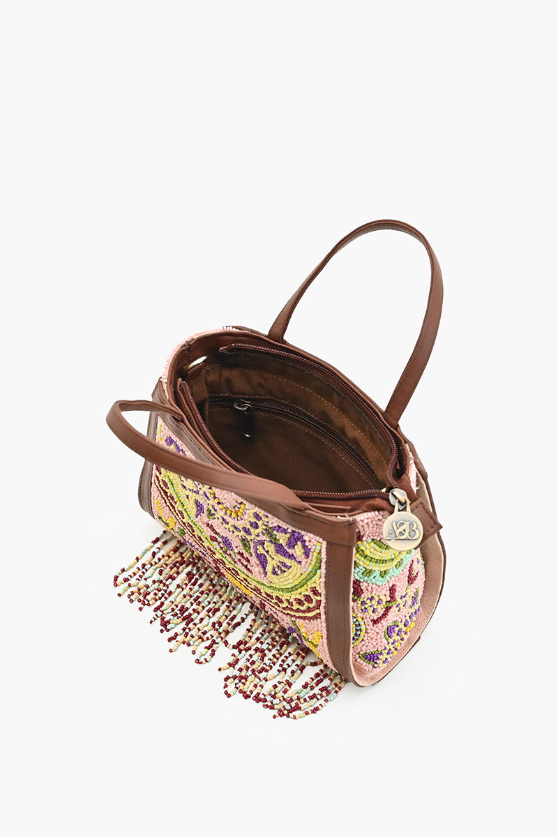 Nomad's Treasure Beaded Top Handle Bag