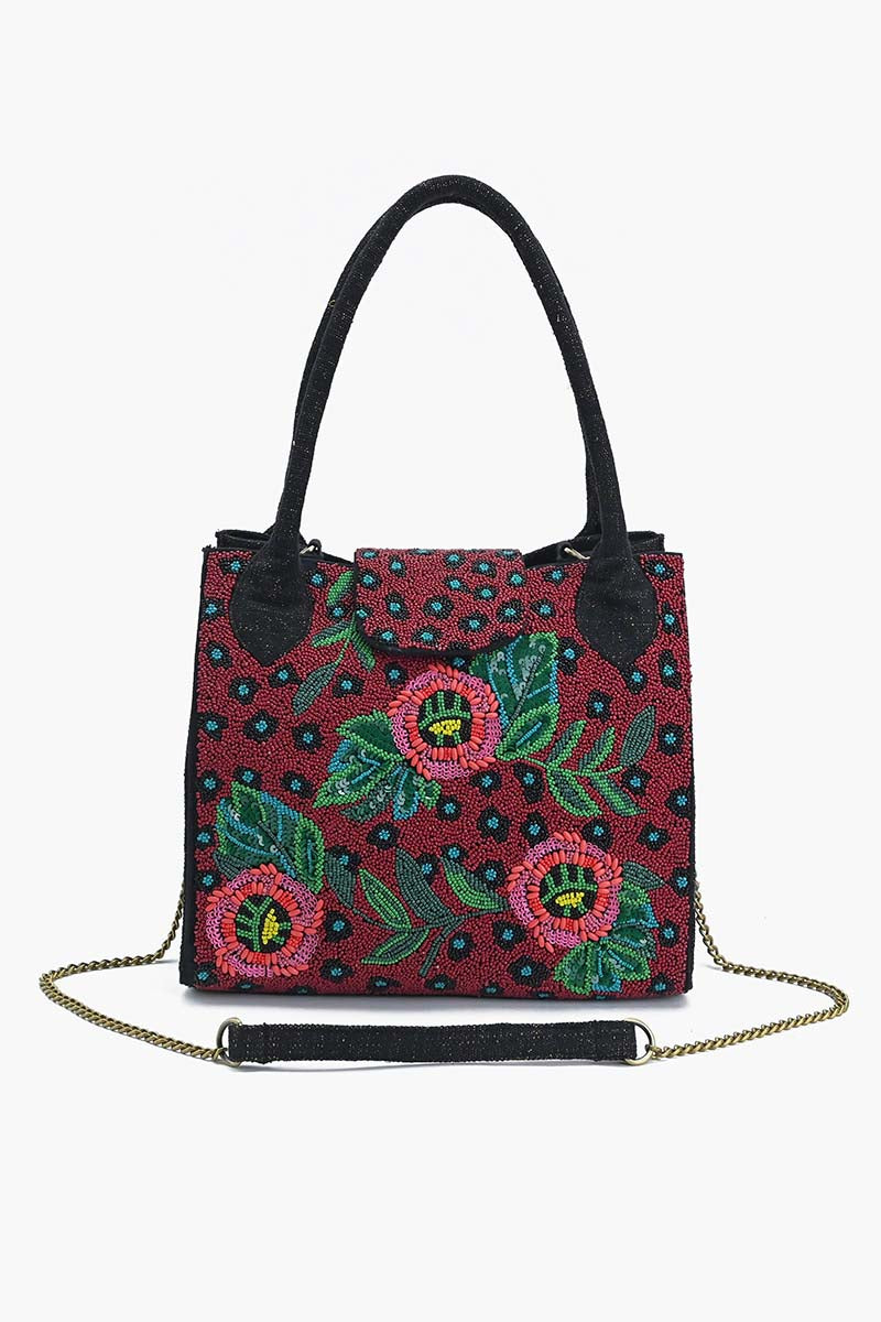 Twilight Vine Beaded Tote