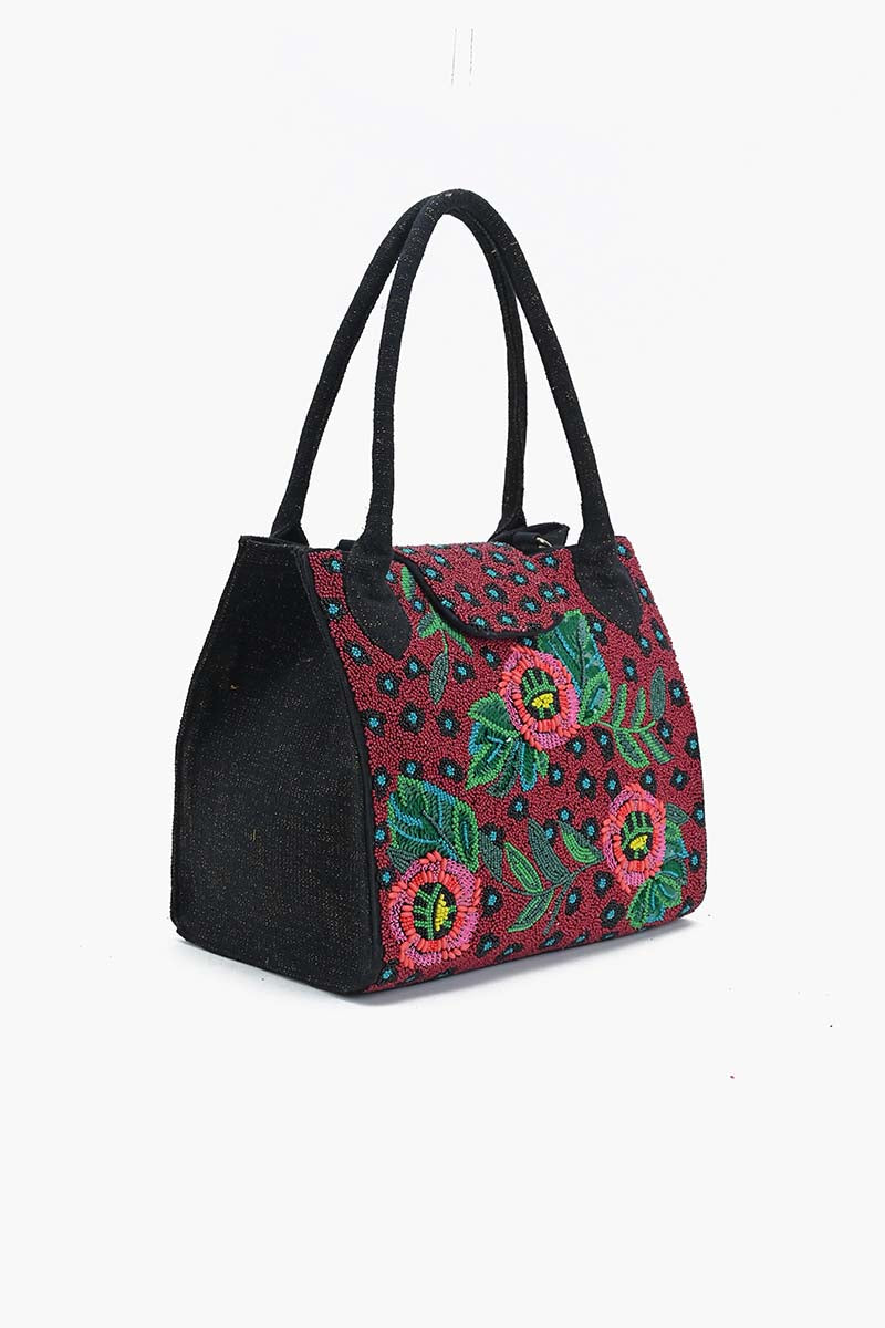 Twilight Vine Beaded Tote