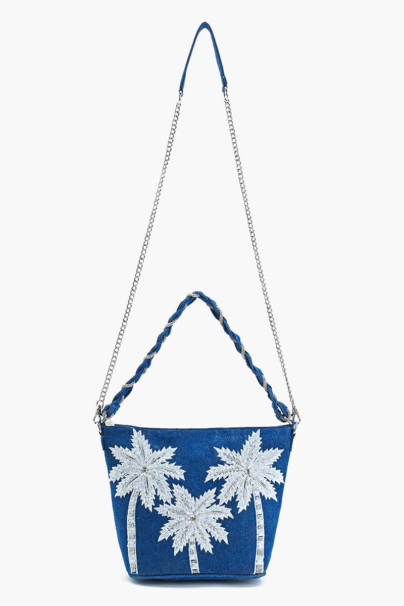 Blanc Bliss Beaded Shoulder Bag