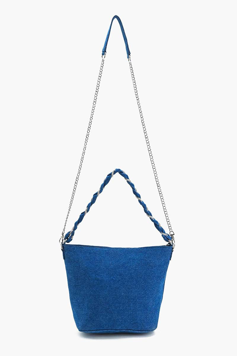 Blanc Bliss Beaded Shoulder Bag