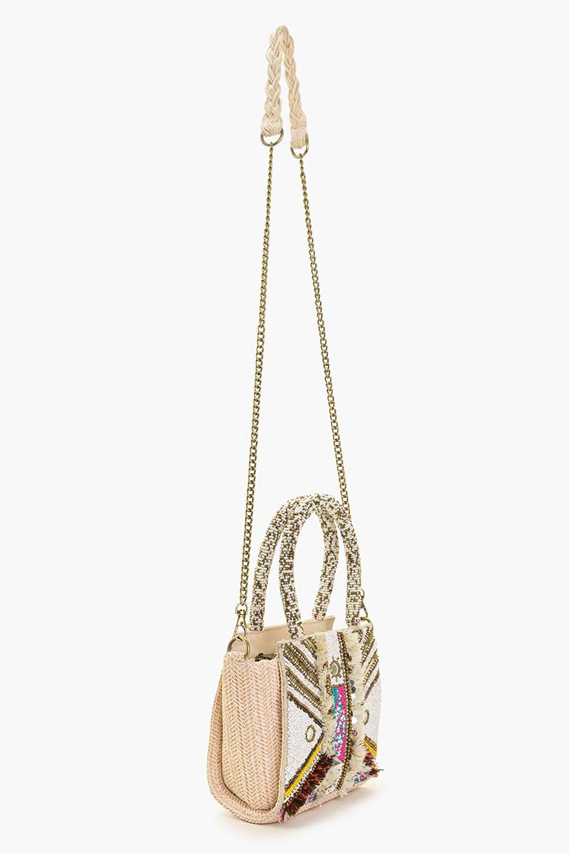 Deco Dream Embellished Top Handle Tote