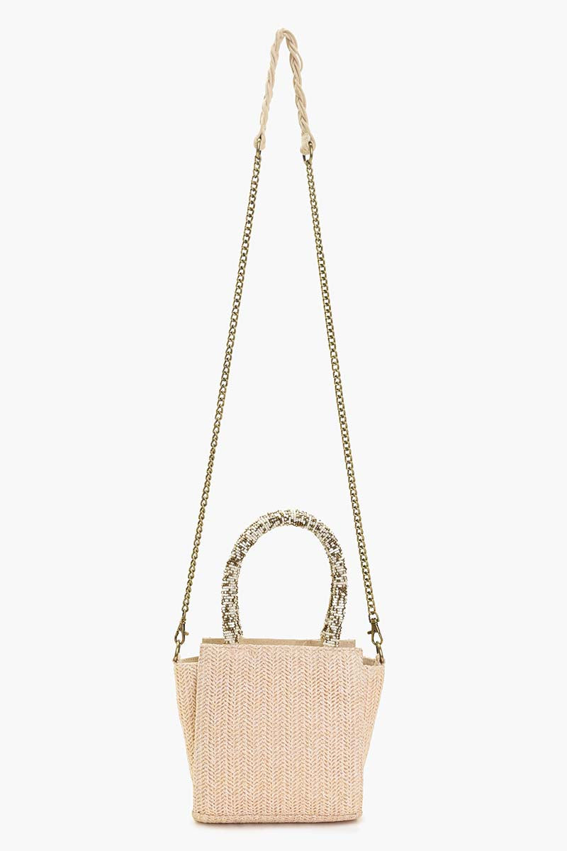 Deco Dream Embellished Top Handle Tote