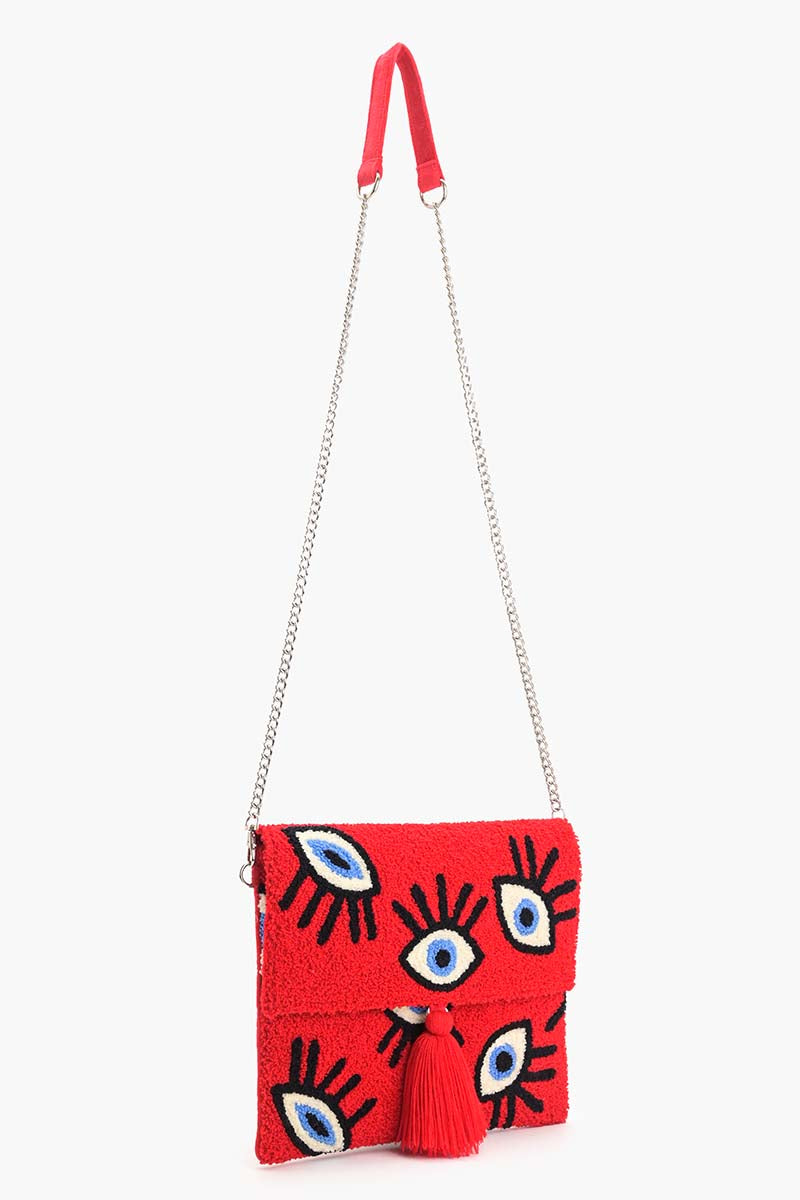 Ruby Whimsical Wonder Eye Clutch