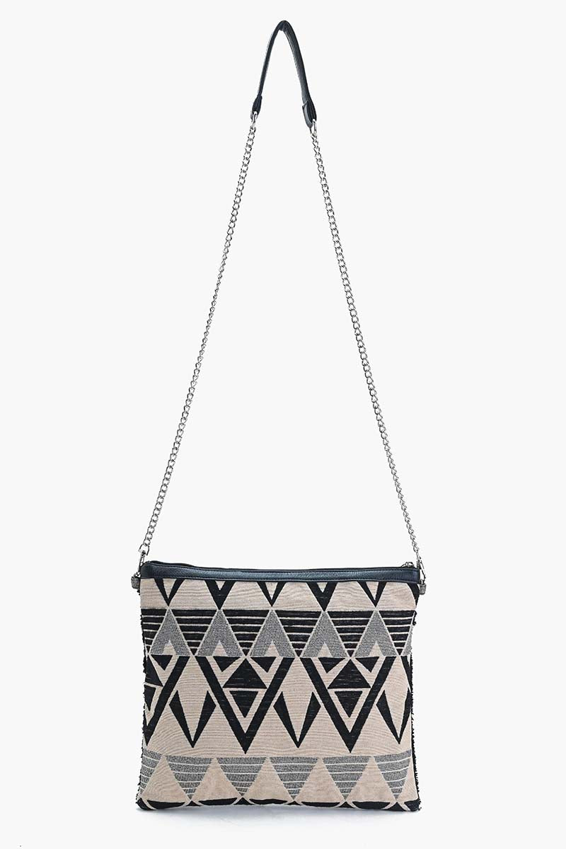 Modern Art-Inspired Embellished Clutch