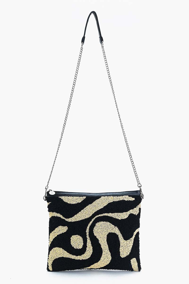 Modern Art-Inspired Embellished Clutch