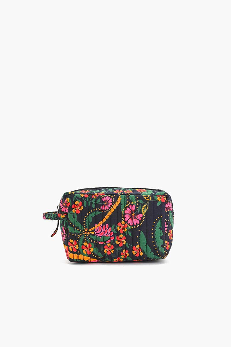 Black Multi Floret Toiletry Bag