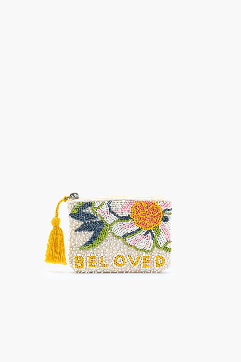 Floral Beloved Embroidered Pouch