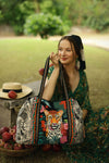 Forestry Leopard Embellished Tote