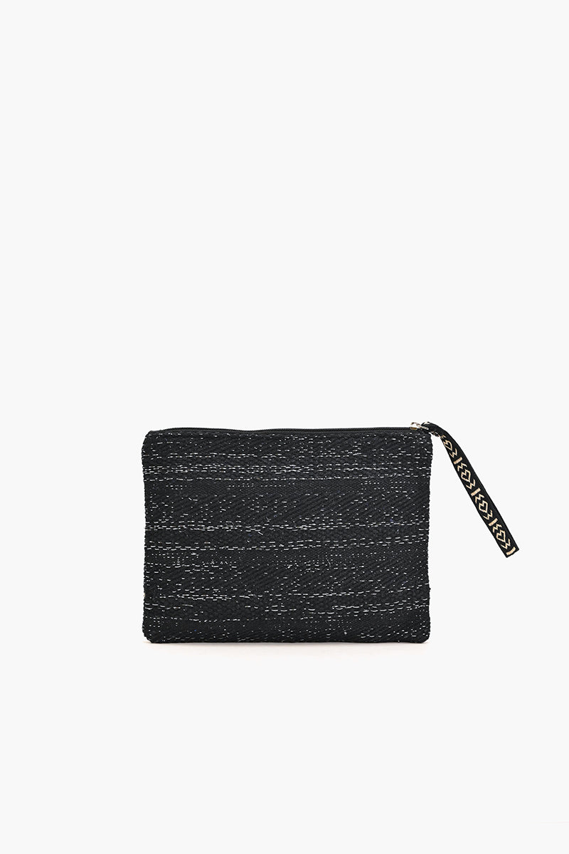 Peace Embellished Wristlet Clutch