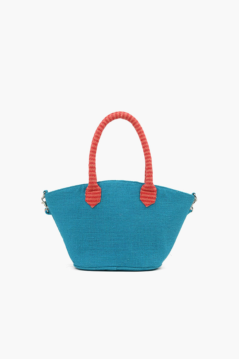 Sunny Days Beaded Mini Jute Tote