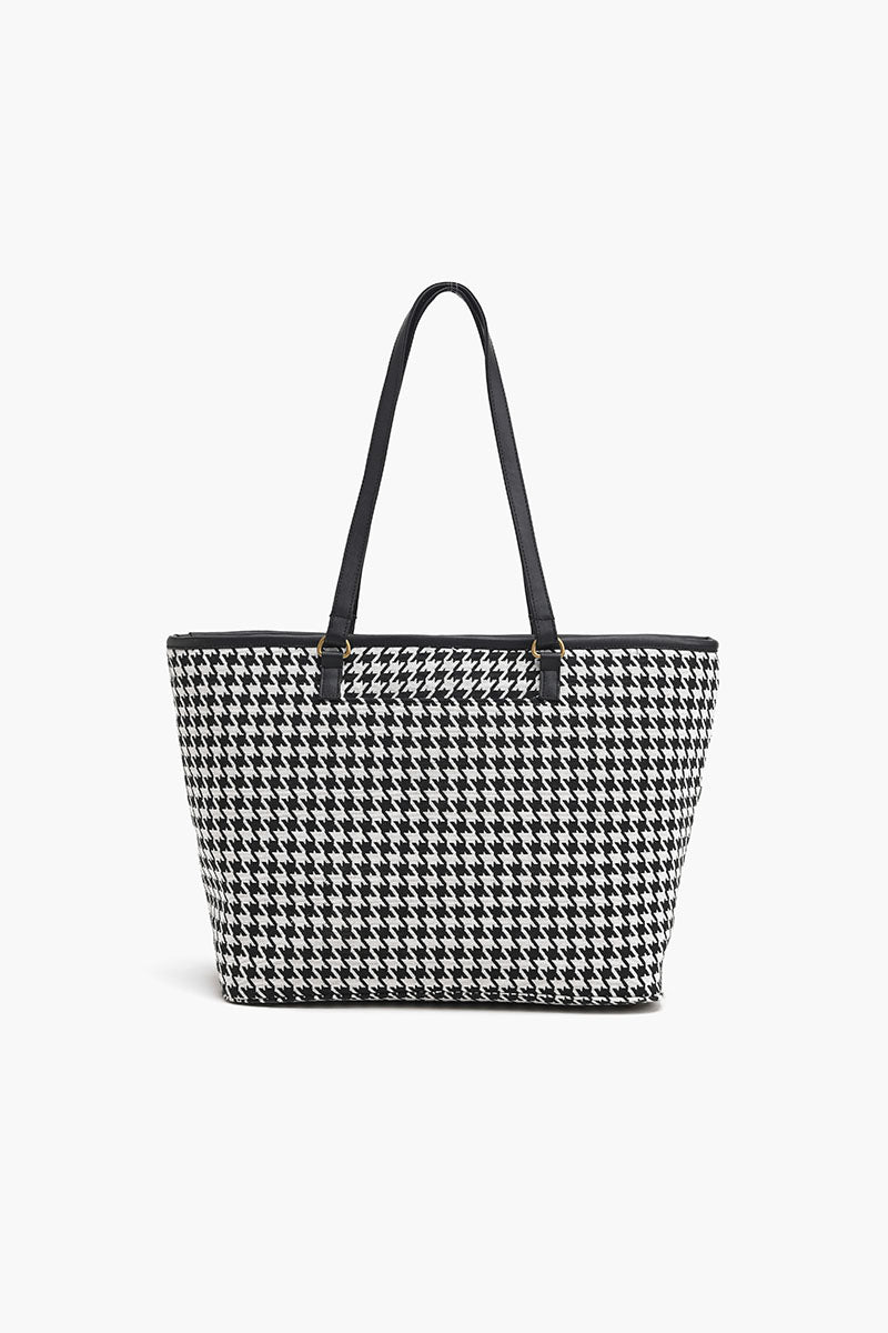 Michael 2024 Kors houndstooth tote bag