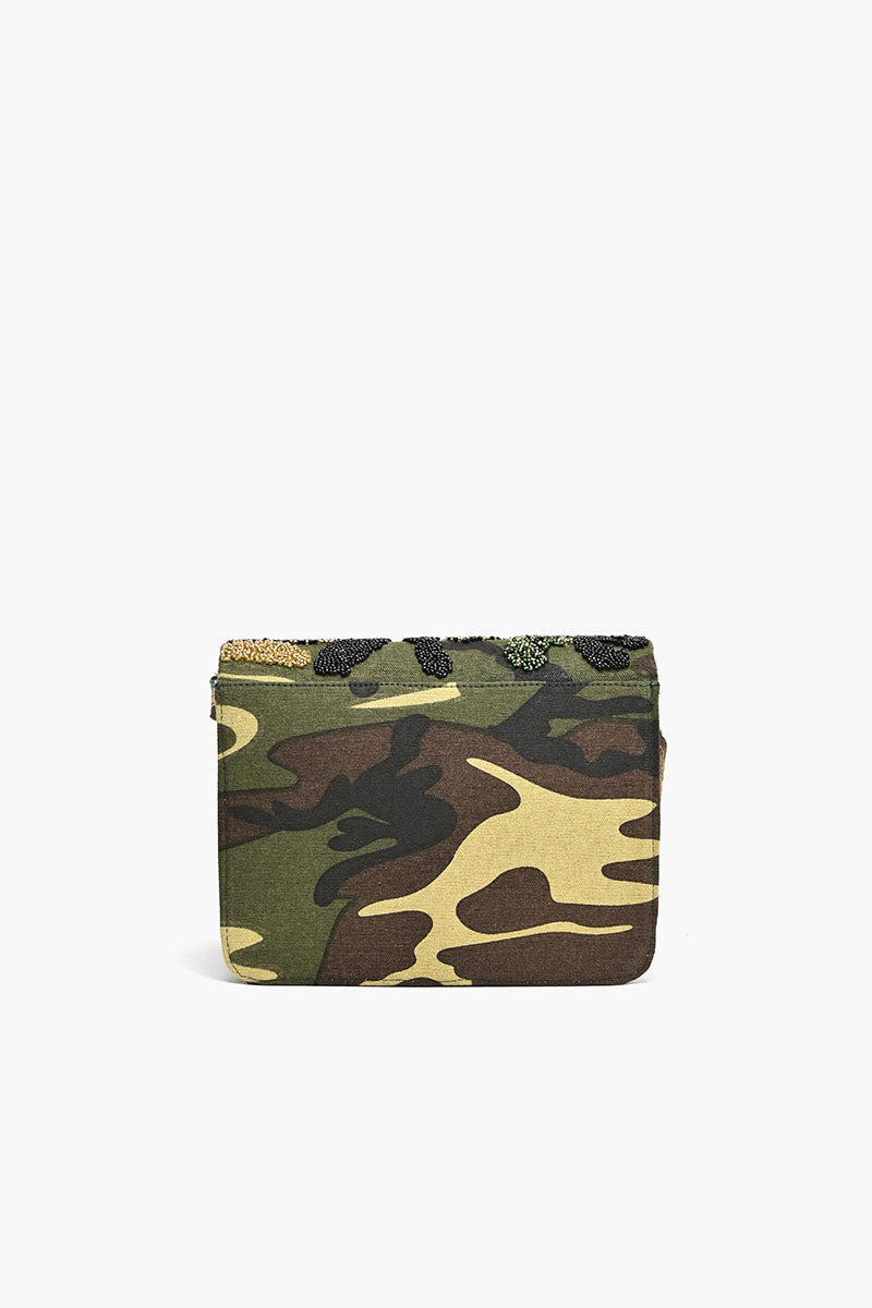 Embellished Messenger Crossbody-Camouflage