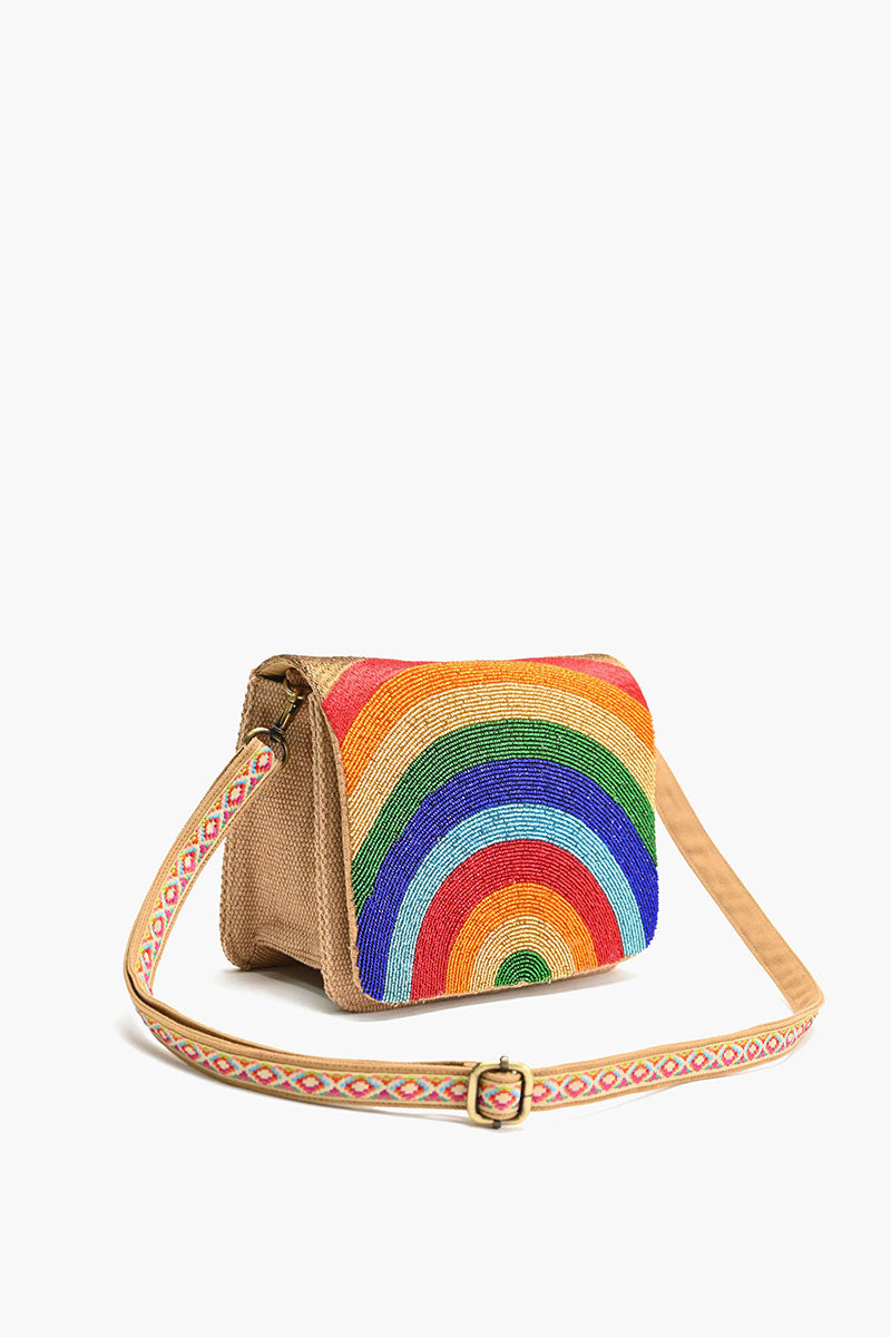 Embellished Messenger Crossbody-Rainbow