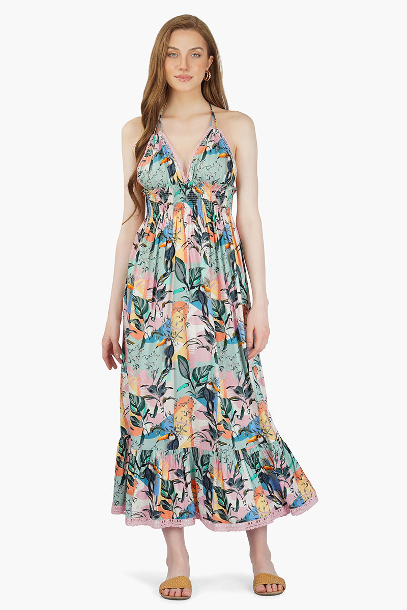 Palmrio Halter Dress