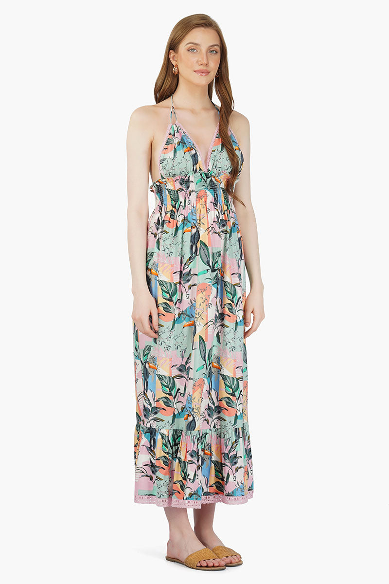 Palmrio Halter Dress