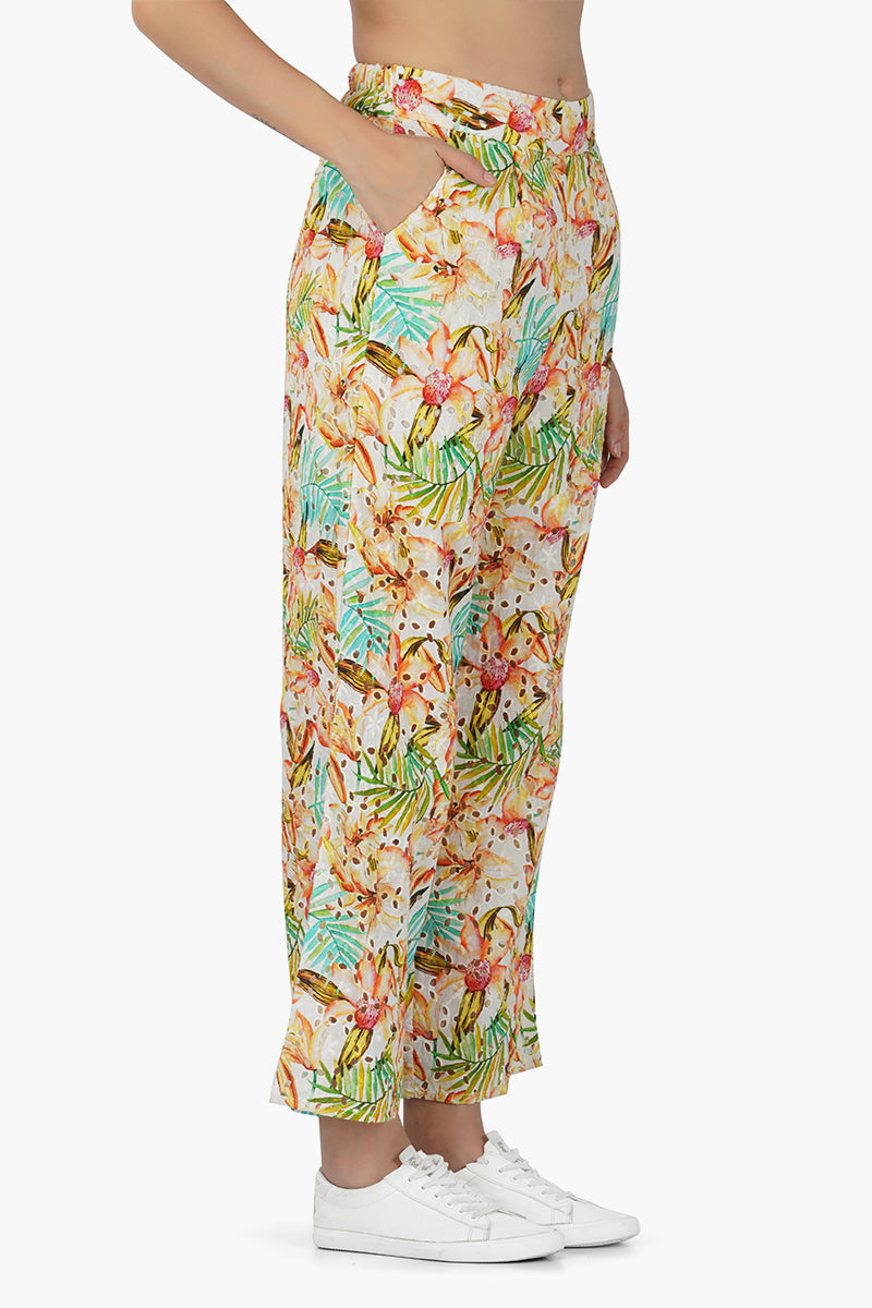 Tangerine Floral Pants