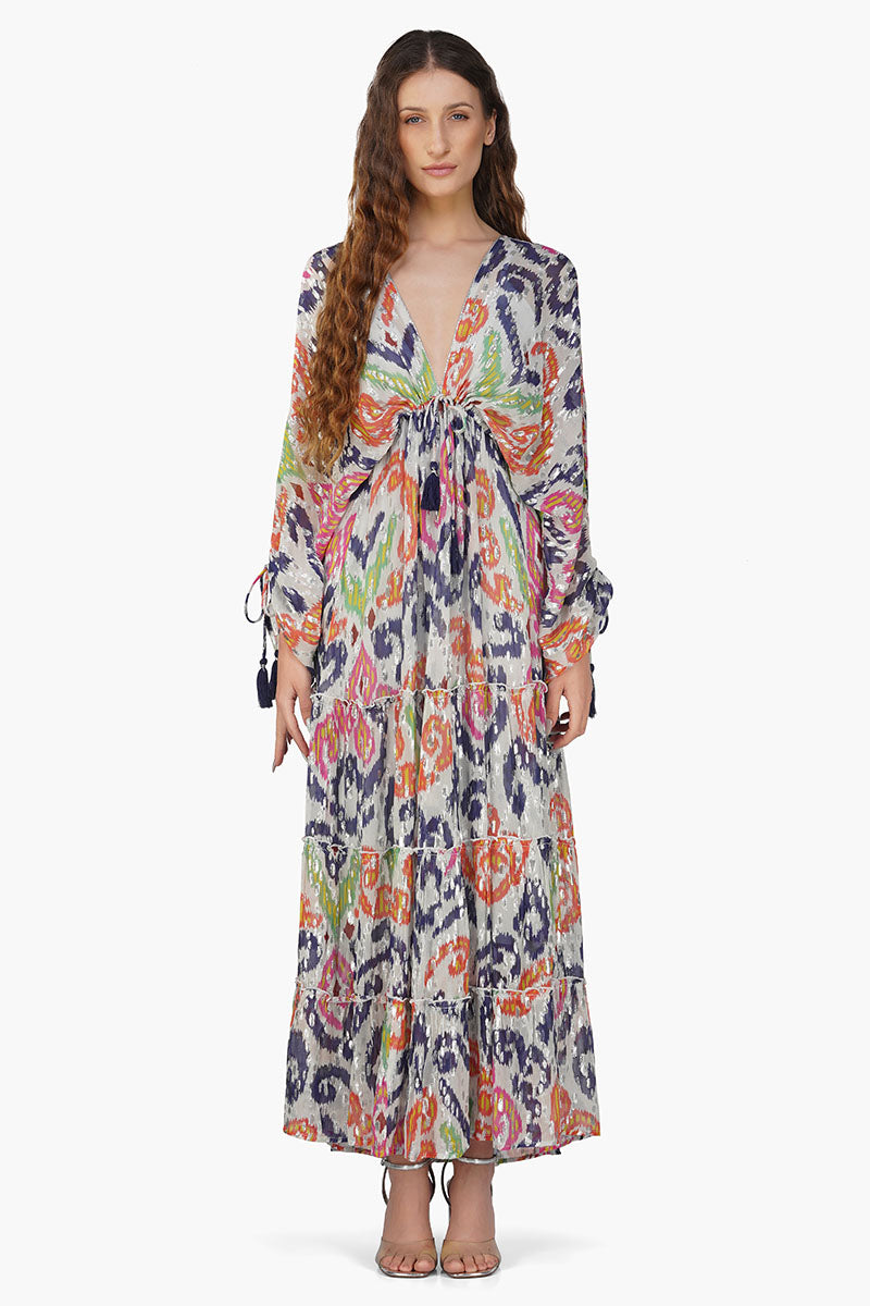 Multi Abstract Gloria Maxi Dress