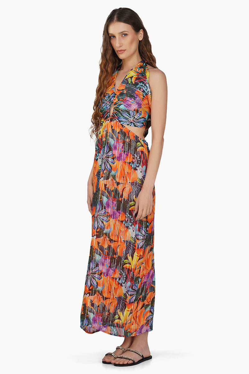 Night Queen Floral Printed Dress