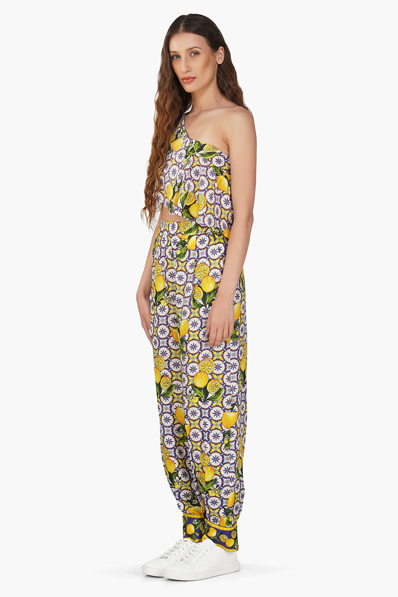 Citrus Lemon Printed Pant