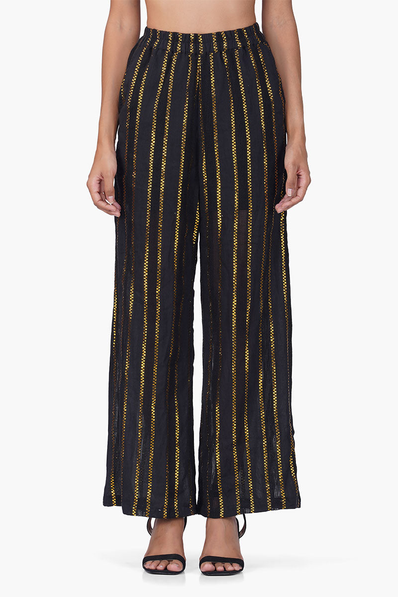 Gold Charm Black Pants