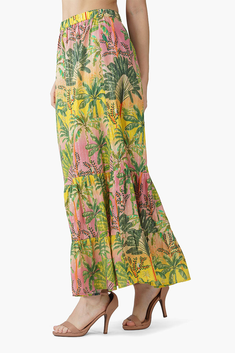 Endless Summer Printed Tiered Skirt