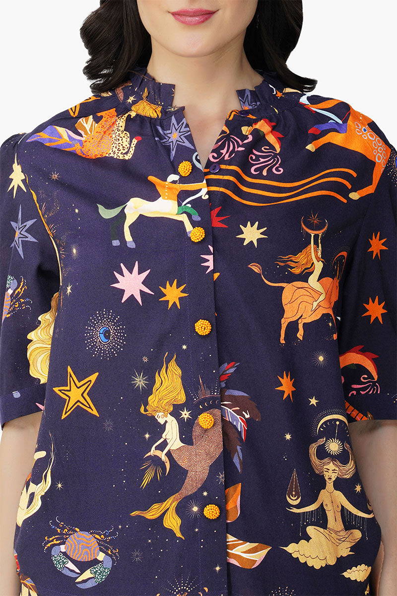 Dark Night Celestial Printed Shirt