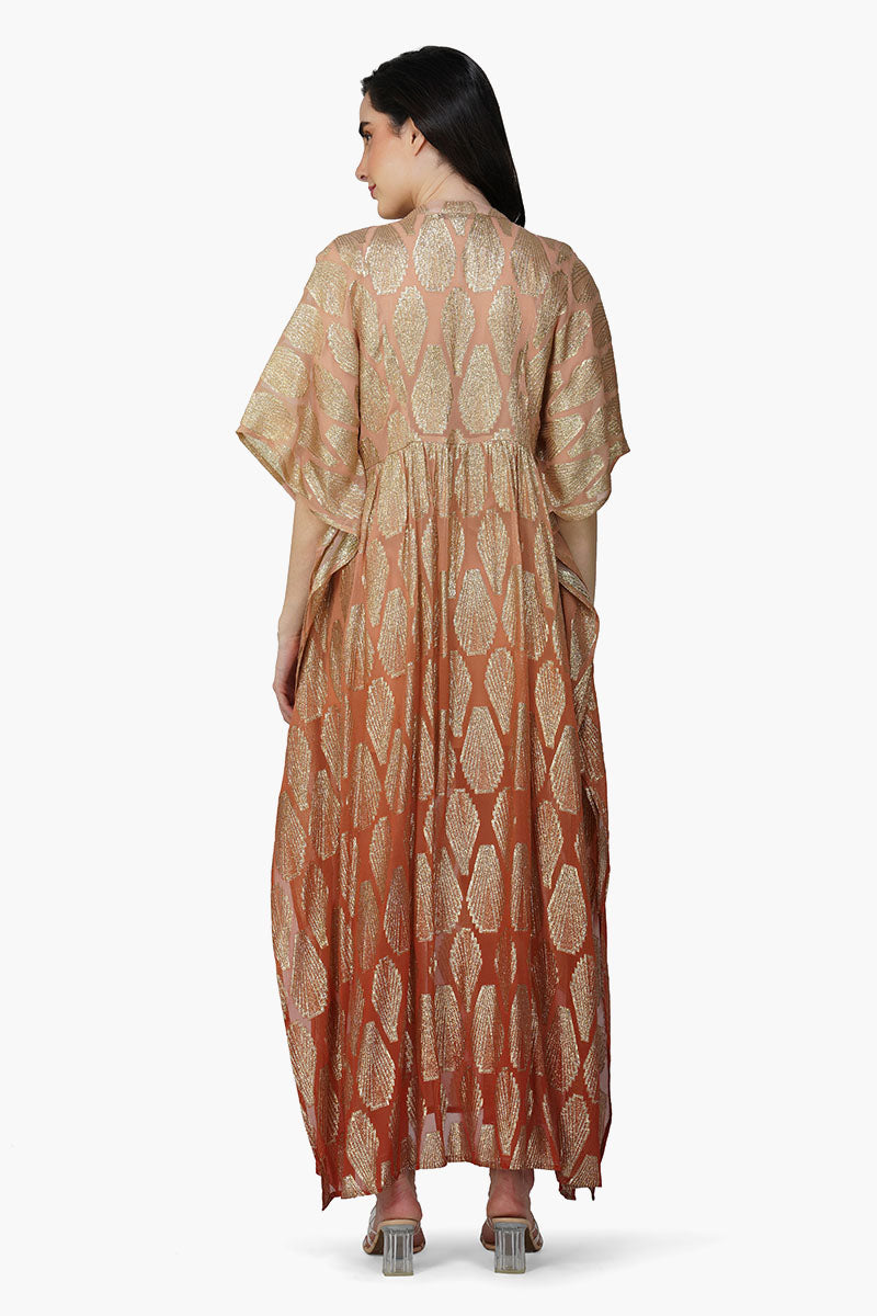 Sandstone Lurex Ombray Kaftan