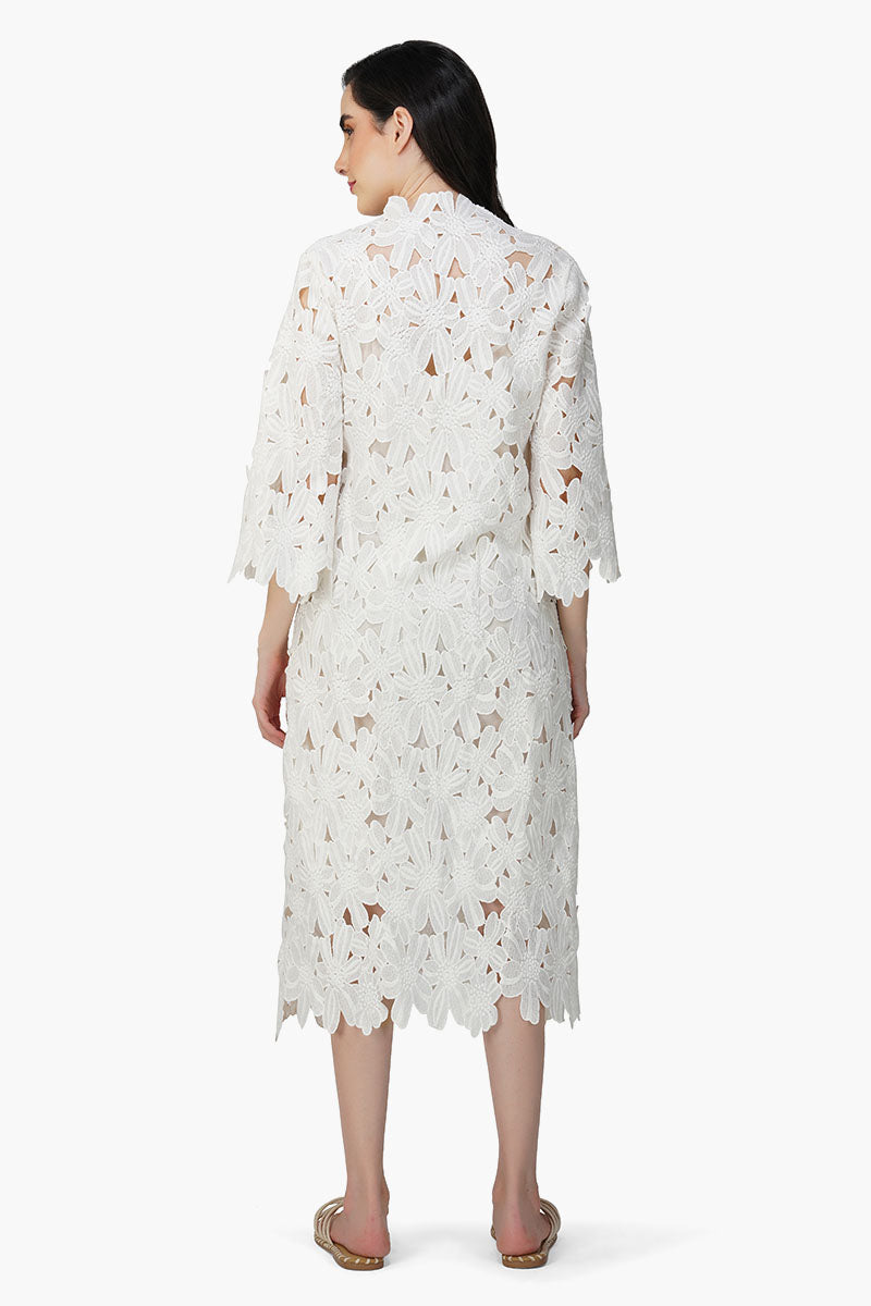 Peral Lace Flower Cover Up Dress