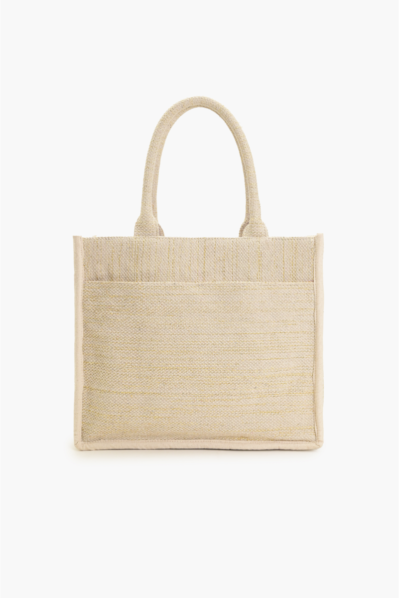 Luxe Gold Embellished Large Book Tote