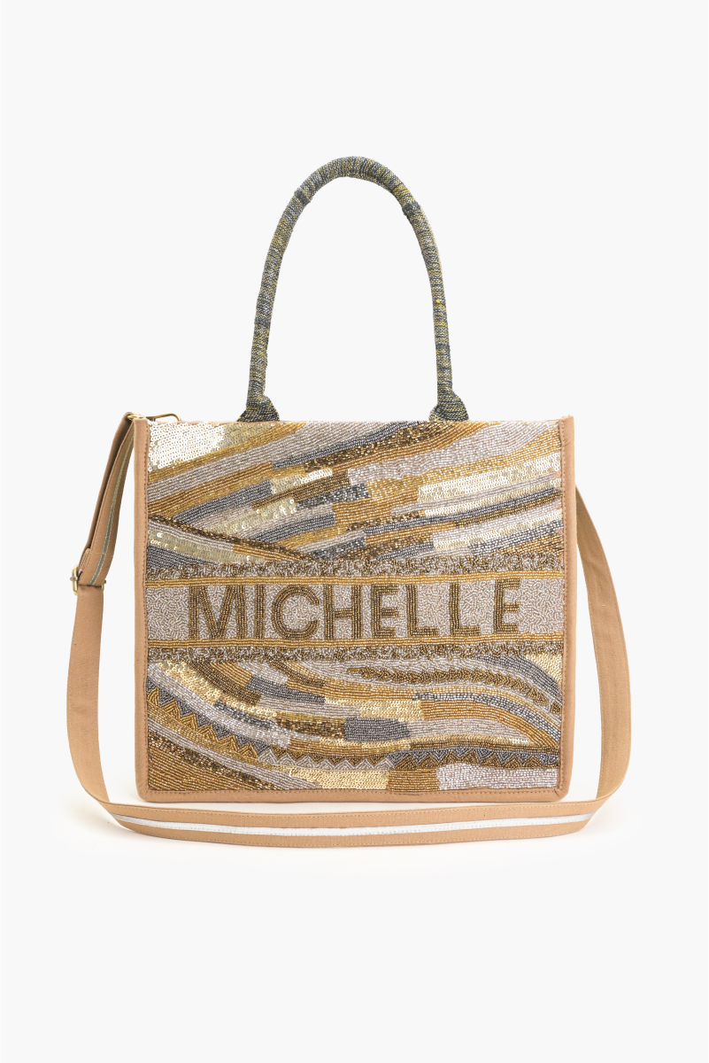 Personalize Golden Layers Tote