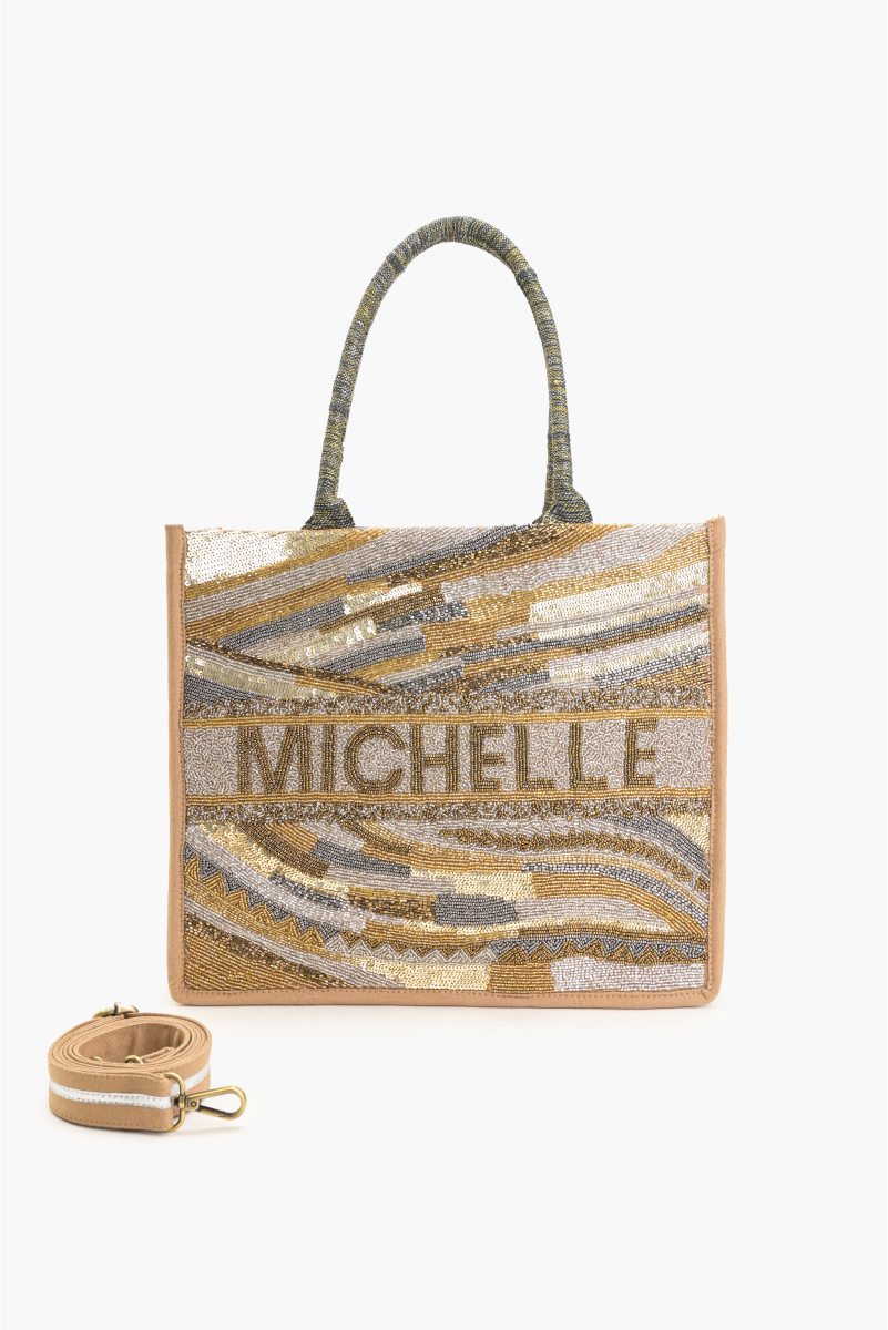 Personalize Golden Layers Tote