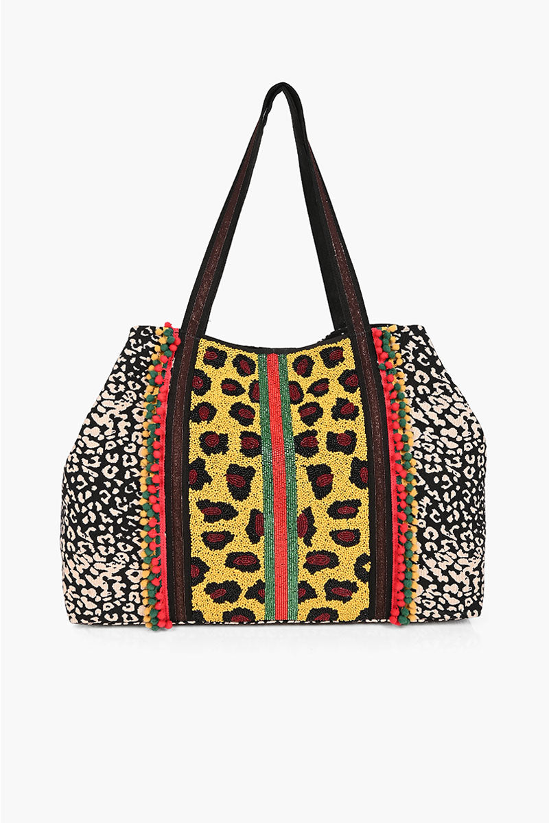 Forestry Leopard Embellished Tote — Tote Bags America & Beyond